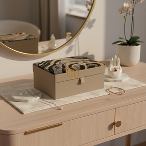 NOORIMS AKBAR HANDICRAFTS Artisan Beaded Jewelry Storage <b>Box</b> <b>Floral</b> Design Handmade Decorative Gift <b>Box</b> 1-3L Capacity for Retail - Product Image 2