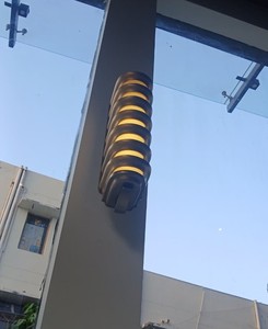 Modern Indoor Outdoor Wall <b>Light</b> Metal Slatted Cylinder LED Wall Lamp For Restaurant Bar Cafe Hotel Garden Balcony Porch <b>Sconce</b> - Product Image 2