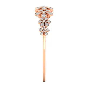 กำไลข้อมือเพชรเลี้ยงในห้องปฏิบัติการ EtherStar Jewels 2.25 กะรัต ดีไซน์ดอกไม้หรูหรา ทองคำแท้ 18K ประดับดอกไม้ 7 ดอก ของขวัญเครื่องประดับชั้นดี - Product Image 5