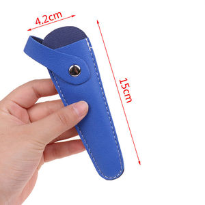 Extending Hair Scissors Protective Anti-Impact Wear-Resistant Frosted Design <b>Leather</b> Case for Hair Salon Barber Shop - Product Image 5