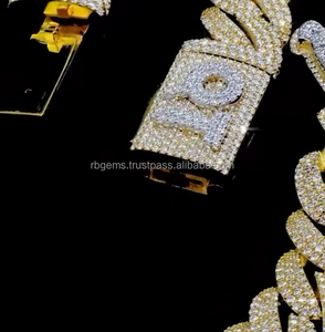 Collar de Cadena de Tenis de Lujo para Hombre y Mujer, Estilo Hip Hop, 2MM-5MM, con Diamantes de Laboratorio Blancos, Corte Esmeralda, Relleno VVS, Oro Blanco 14K, Gemas RB - Product Image 5