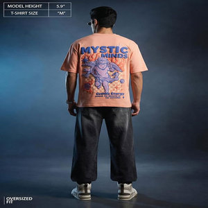 เสื้อยืดลำลองผู้ชาย Mystic Minds ทรงปกติ ผ้าฝ้ายถัก 100% แขนสั้น พิมพ์ลายด้านหลัง คอกลม ความยาวปกติ - Product Image 1