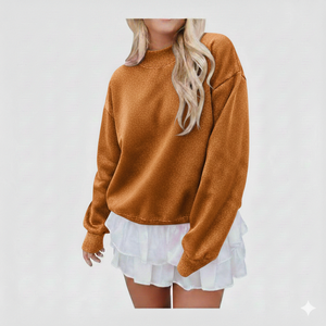 Sudaderas con Cuello Alto para Mujer con Logotipo Personalizado, Sudadera Informal de Otoño/Invierno en Colores Sólidos con Tela de Forro Polar - Product Image 6