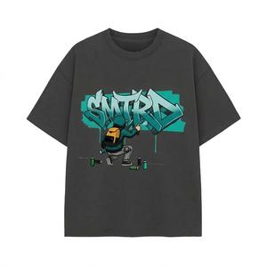 Camiseta de Algodón Personalizada para Hombre, Estilo Urbano, Lisa, al por Mayor, Informal, Transpirable, de Verano, a la Moda, OEM - Product Image 5