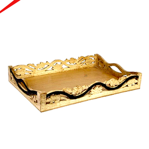 Plateaux de service rectangulaires de haute qualité pour servir des aliments et des desserts délicieux dans les hôtels, style unique pour mariage - Product Image 1