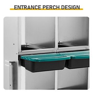 Nido per Galline a 8 Scomparti con Rullo Estraibile, Montabile a Parete, Facile Raccolta delle Uova, Gabbia Pratica per Deposizione Uova - Product Image 6