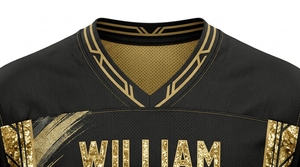 Maillots de football américain personnalisés imprimés par sublimation - Ensembles en gros à manches courtes, protection UV, 100 % polyester - Product Image 5