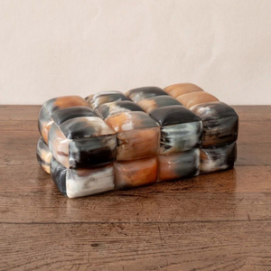 Handmade Buffalo Horn Jewelry <b>Box</b> Rectangular Standing <b>Storage</b> Case Glossy Decorative Organizer for Bedroom Living Room - Product Image 1