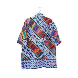 Bata Corta de Verano Elegante Hecha a Mano de Primera Calidad, 100% Algodón, Diseño Sencillo, Multicolor, Ropa Casual de Mujer para Invierno - Product Image 5