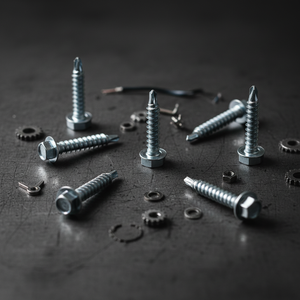 Tornillos de Construcción para Techos de Acero al Carbono Galvanizado de Alta Resistencia - Tornillos Autorroscantes TEK Point con Cabeza Hexagonal y Arandela - Product Image 2