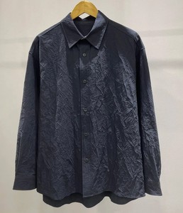 Chemise plissée décontractée à manches longues pour homme, tendance et personnalisable, en tissu sergé tricoté 100 % coton, infroissable - Product Image 6