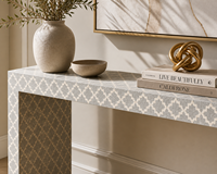 Table console à motifs, table d'entrée moderne, table de canapé décorative, table de salon