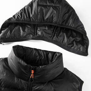 Blouson matelassé sans manches personnalisé avec logo pour homme – Style urbain hivernal, fermeture éclair, procédé de revêtement, service OEM, design sur mesure - Product Image 6