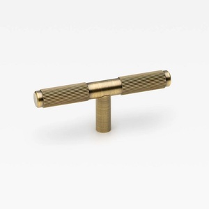 Trending T-Shaped Brass Furniture Pull Handle Drawer Knob Minimalist Design Durable Storage Closet <b>Hardware</b> Cupboard Drawer - Product Image 3