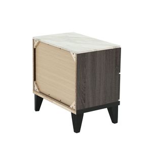 Comodino in legno con finitura bicolore con lamina a 2 cassetti - Product Image 6