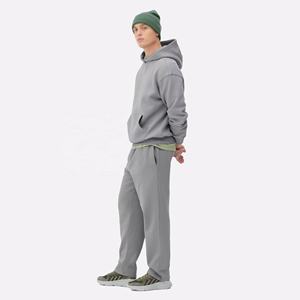 Conjunto de chándal de invierno personalizado de OEM al por mayor, Sudadera con capucha y cremallera completa de dos piezas para hombre, chándales de peso pesado - Product Image 1