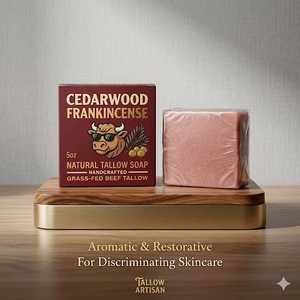Savon au cèdre et au frankincense, naturel, fait main, hydratant, pour le bain, avec une mousse riche et un parfum boisé, pour la méditation - Product Image 3