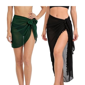 2 Piezas de Pareos de Playa para Mujer, Falda Envolvente Transparente para Traje de Baño, Bikini, Cubre Trajes de Baño - Product Image 2