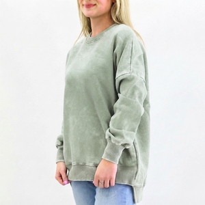 Sudadera Exclusiva para Mujer con Lavado Ácido, Ropa de Moda de Alta Calidad con Inspiración Vintage, con Etiqueta Privada OEM, Venta al Por Mayor por Talla - Product Image 5