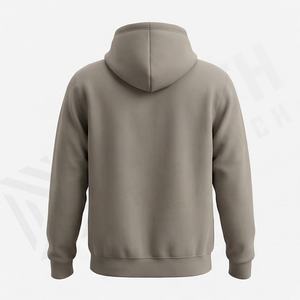 Sweat à capuche unisexe 100 % coton, coupe oversize, chaud et confortable pour l'hiver, motif imprimé uni, en molleton français lavé - Product Image 2