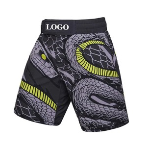 กางเกง MMA ชาย สีดำขาว พิมพ์ลายแบบ Sublimation แห้งเร็ว สำหรับกีฬามวยปล้ำผสม ทรงปกติ ไซส์ผู้ใหญ่ - Product Image 6