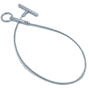 Câble de maintien pour bovins, outil de contrôle de type lance de capture OB, équipement vétérinaire robuste pour animaux de grande taille, en acier inoxydable, pour le contrôle du nez des taureaux - Product Image 3