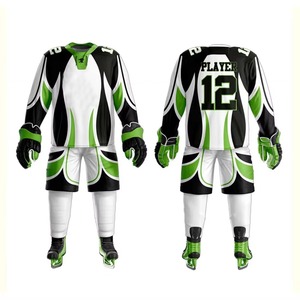 Uniformes de hockey sur glace unisexes de haute qualité 100% polyester les plus populaires - Tailles plus grandes, respirants et anti-humidité - Product Image 4