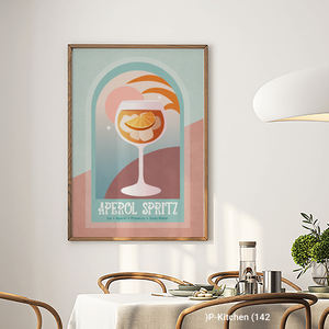 Impresión en lienzo para cocina, póster estético de bebidas de verano Aperol Spritz para bar en casa, decoración moderna para pared de cocina - Product Image 2