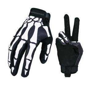 ถุงมือขี่มอเตอร์ไซค์แบบครึ่งนิ้ว หนังกันลื่น สำหรับแข่งรถ MX BMX MTB ระบายอากาศได้ดี พิมพ์ลายซิลิโคนที่ฝ่ามือ - Product Image 4