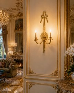 Ornate European Venetian Baroque Luxury <b>Wall</b> <b>Sconce</b> Decorative <b>Wall</b> <b>Light</b> with Elaborate Mirrorwork, Decorative Brass Framework - Product Image 2
