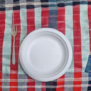 Assiettes biodégradables écologiques - Assiettes jetables rondes - Anti-fuite, assiettes blanches naturelles sans BPA, alternative au plastique - Product Image 1