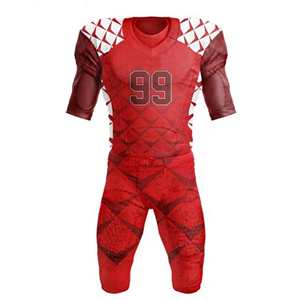 Uniforme de Fútbol Americano Personalizado con Mangas Cortas y Opción de Talla Grande, Alta Calidad, 100% Poliéster, Logotipo Personalizado - Product Image 1