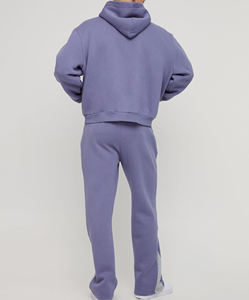 <b>Oversized</b> Hoodie Set 100% Cotton Custom Winter Streetwear Unisex Solid Plus Size Hooded <b>Jogger</b> Tracksuit - Product Image 2