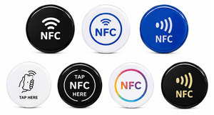 Étiquette NFC personnalisée en époxy, jeton RFID 13,56 MHz NTAG213, autocollant NFC rond étanche, vente en gros - Product Image 3