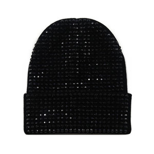 Gorro de Punto Elástico con Pedrería de Tela Suave, Elegante para Invierno, Servicio de Fabricación al por Mayor - Product Image 1
