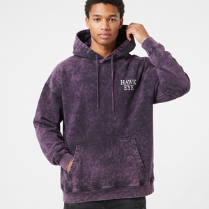 Sudadera con capucha extragrande para hombre con estampado personalizado, estilo acid wash, de algodón, con hombros caídos, informal, para invierno, estilo streetwear. - Product Image 3