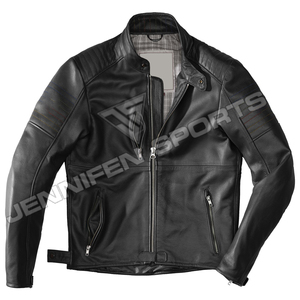 Leather Cowhide Kangaroo Winter Breathable Windproof Customizable Made to Measure Hump Mens Biker Jacket CE <b>Protectors</b> - Product Image 1