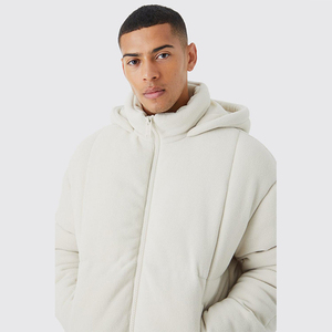 New Design Custom Wholesale Plain Full Zipper <b>Slim</b> <b>Fit</b> High Quality Windproof Waterproof Puffer <b>Jacket</b> Streetwear Men's Front - Product Image 6