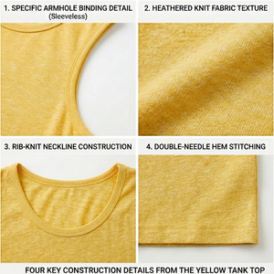 Daily Wear Cotton Tank Top Classic Fit Sleeveless Shirt High Quality Bulk Supplier - Product Image 6
