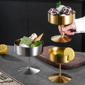 Stainless Steel Ice Cream Bowl Snack Dessert Bowl Reusable Salad Cup Metal Bowl for hotel Catering restaurant decorations - Product Image 5