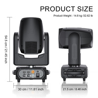 SHEHDS 320W 14R CMY Beam Moving Head Light DMX512 24CH 27CH 8 Prismes 48 Prismes Faisceau Étroit Lumière de Scène pour Concerts, Tournées et Événements