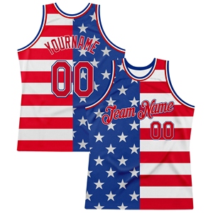 Wholesale Direct OMMIZ INDUSTRY Top Quality Custom Blue <b>Gold</b>-White Authentic Throwback Basketball Jersey - Product Image 6