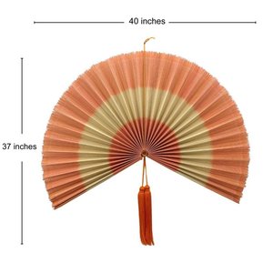 Ventilador de Bambú Colorido para Decoración de Pared, Hecho a Mano, con Borlas, para Decoración Boho de Sala de Estar, Dormitorio, Hotel, Resort - Product Image 2