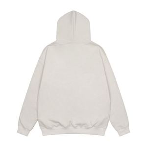 Sweat-shirt à capuche surdimensionné respirant de qualité supérieure, imprimé dragon perlé brodé de strass, en coton tricoté, coupe classique pour l'hiver - Product Image 2
