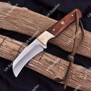 Cuchillo de Hoja Fija Forjado a Mano de Acero Inoxidable con Espiga Completa para Caza, Camping y Supervivencia al Aire Libre, con Mango Ergonómico de Palisandro y Caballo, OEM - Product Image 5