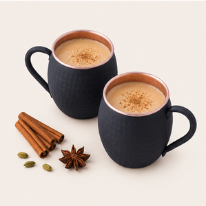 Luxury Black Matte Moscow Mule <b>Mugs</b> Set of 2 Pure Hammered Copper Cups with Rose <b>Gold</b> Rims Metal Cocktail <b>Mugs</b> for Beer - Product Image 4
