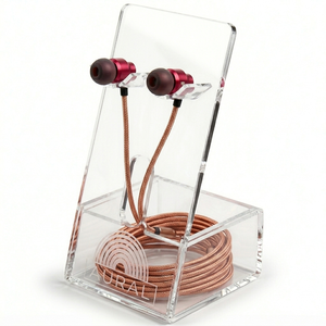 Custom Acrylic Headphone Display Stand <b>Desktop</b> Vertical Adjustable Height Plastic <b>Shelf</b> Modern Retail for - Product Image 3