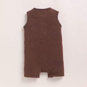 Cocoa Whisper Organic Half Romper Ropa de bebé de calidad superior Material de muselina - Product Image 2