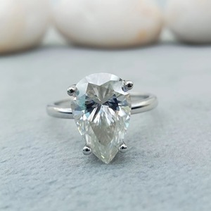 Luxurious Moissanite Diamond <b>Ring</b> Customized 925 <b>Silver</b> White 10K 18K Gold Trendy Wedding Band Pave Parties Anniversaries - Product Image 2