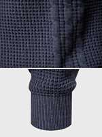 Suéter de Hombre con Cuello Redondo y Tejido de Cable, Elegante y Cómodo, de Algodón, para Otoño/Invierno, Disponible en Tallas Grandes, Múltiples Tallas Disponibles